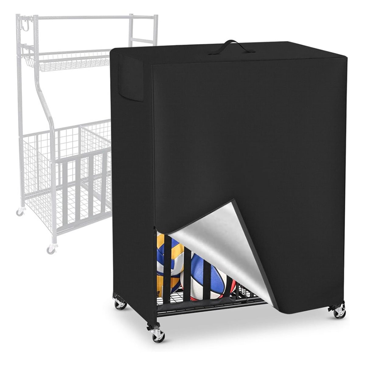 Basketball Rack Cover Garage S - đánh giá và giá Sports Equipment Organizer Rack