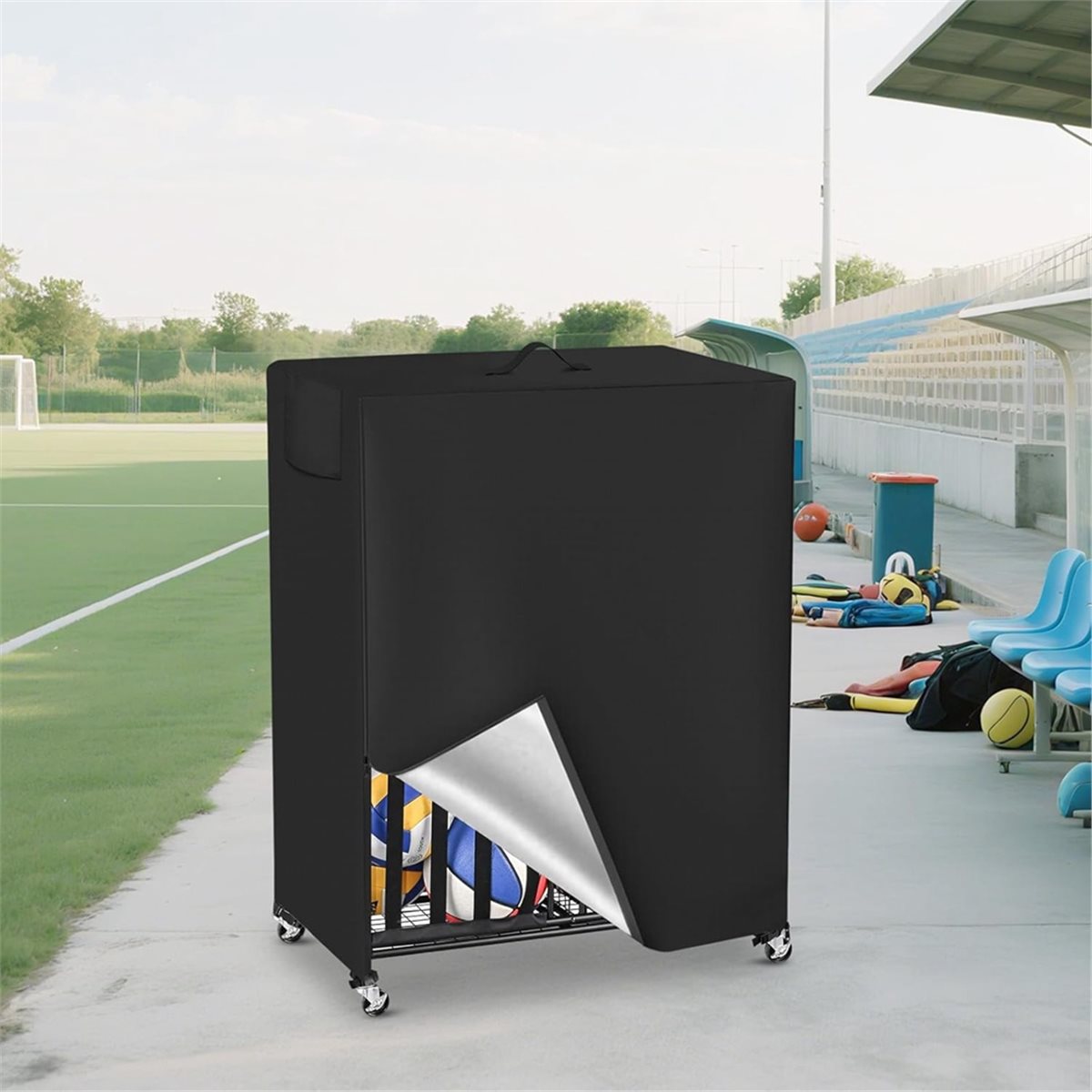 Basketball Rack Cover Garage S - đánh giá và giá Sports Equipment Organizer Rack