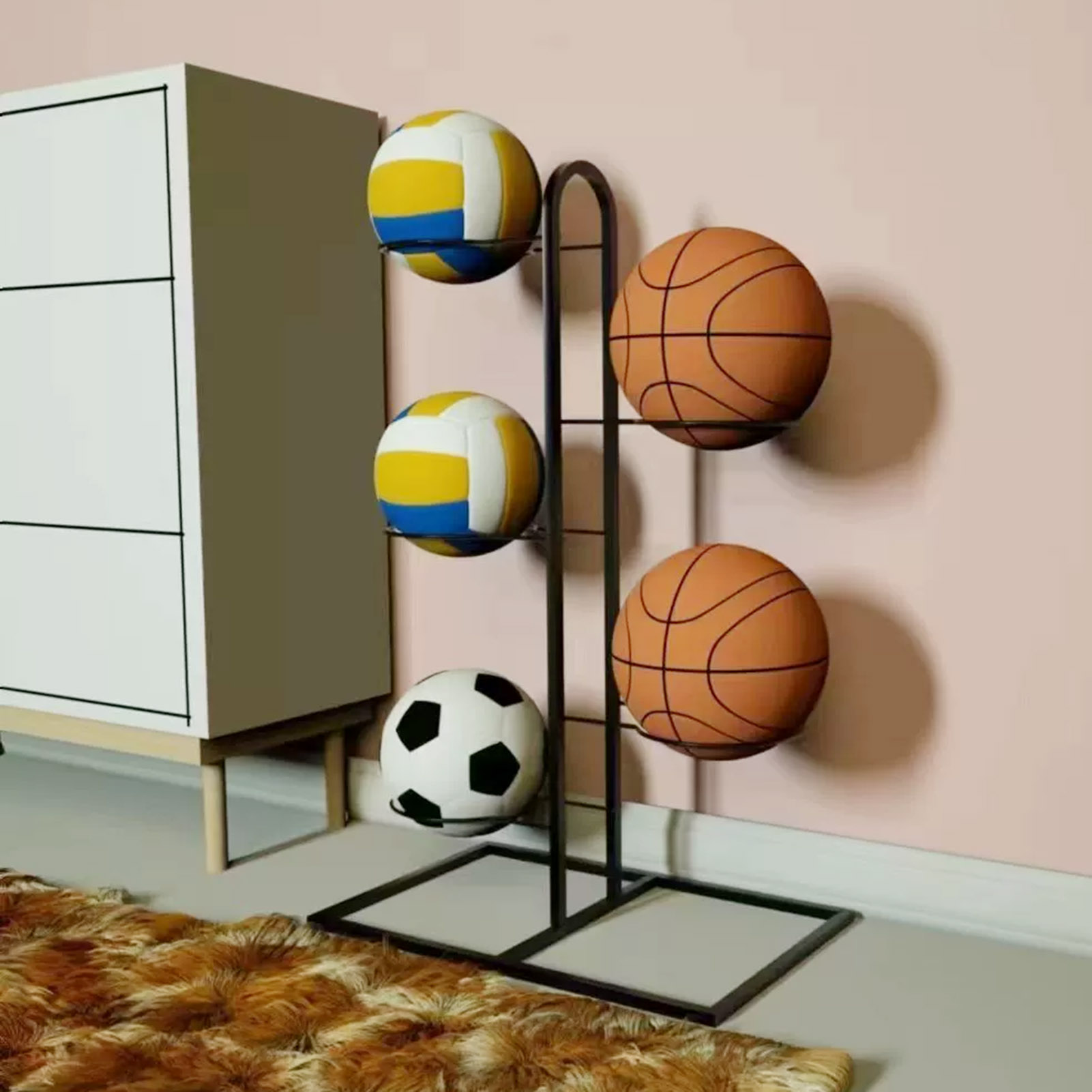 Foldable Basketball Rack Multi - đánh giá và giá Sports Equipment Organizer Rack