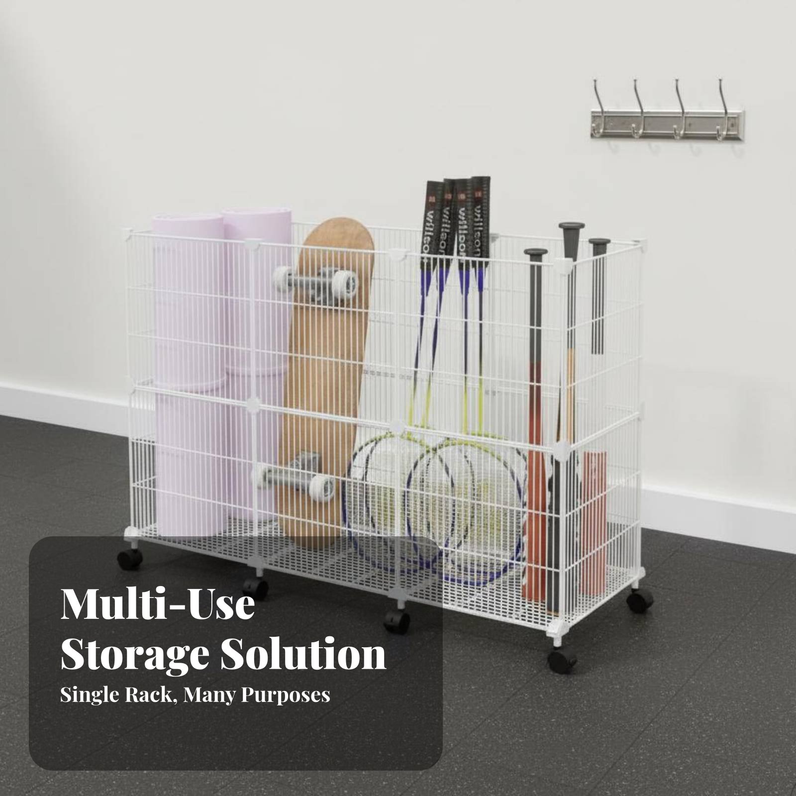 Sports Equipment Storage Cart  - đánh giá và giá Sports Equipment Organizer Rack