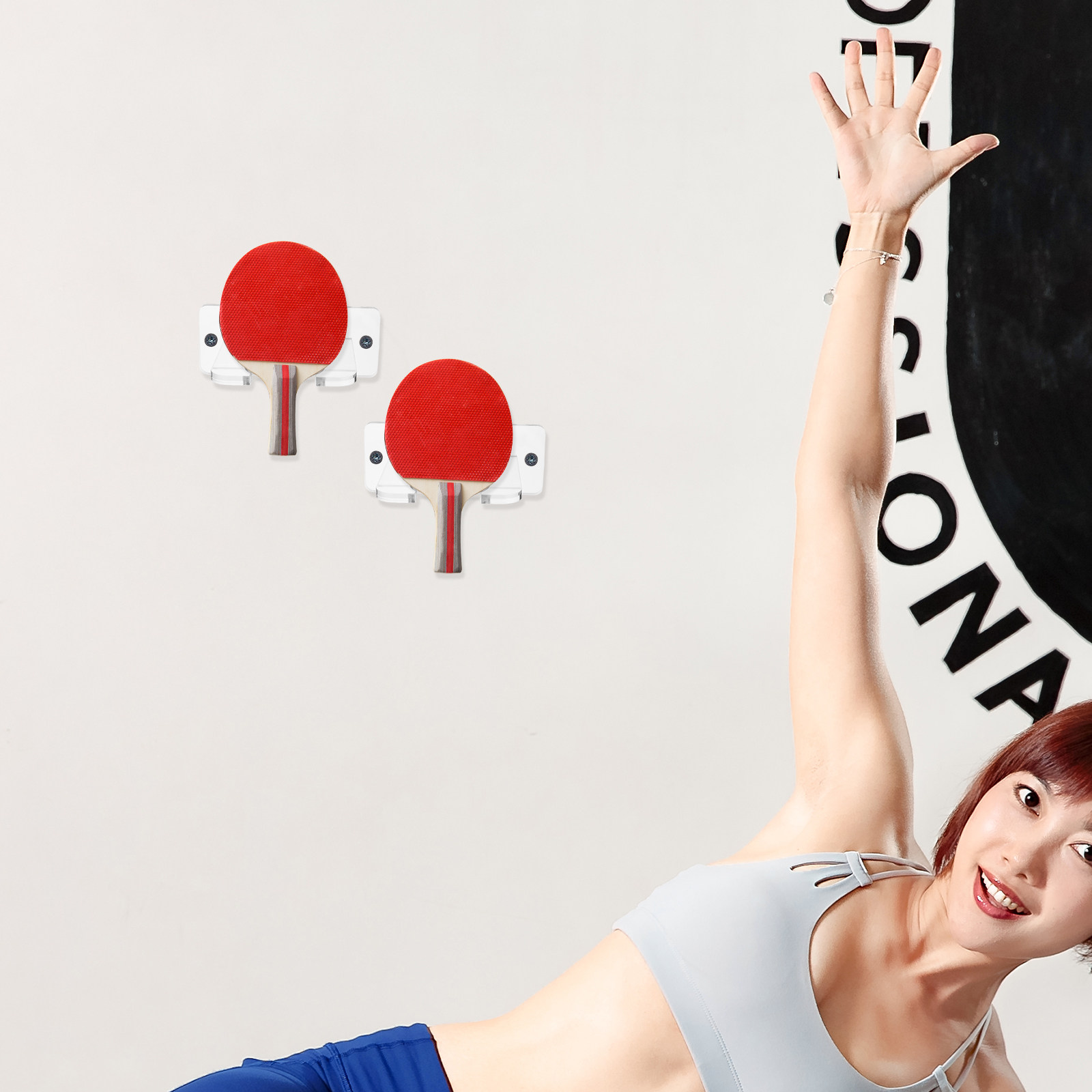 2Pcs Ping Pong Paddle Holder T - đánh giá và giá Sports Equipment Organizer Rack