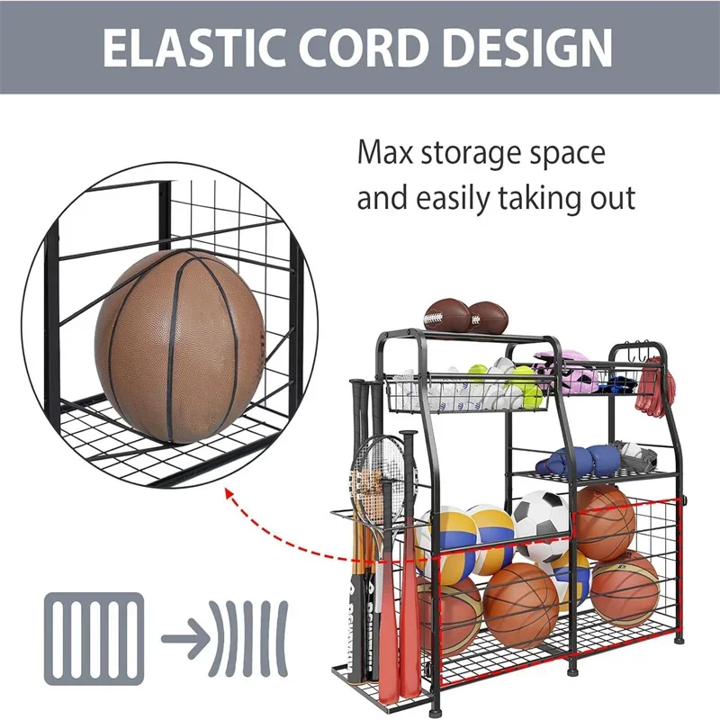 2026 Ball Storage Rack Garage  - đánh giá và giá Sports Equipment Organizer Rack